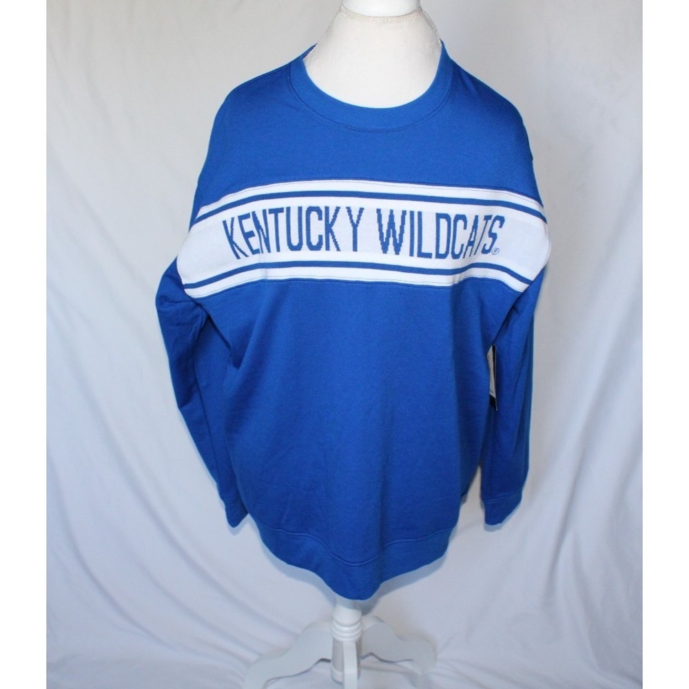 Sideline Apparel Ladies UK Kentucky Wildcats NCAA Blue Slounge Sweatshirt XL
